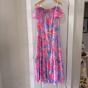 Lilly Pulitzer Dezi Off The Shoulder Dress - Snappy Turtle